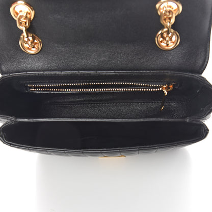 Celine Calfskin Quilted Medium C Bag Black 4 of 7