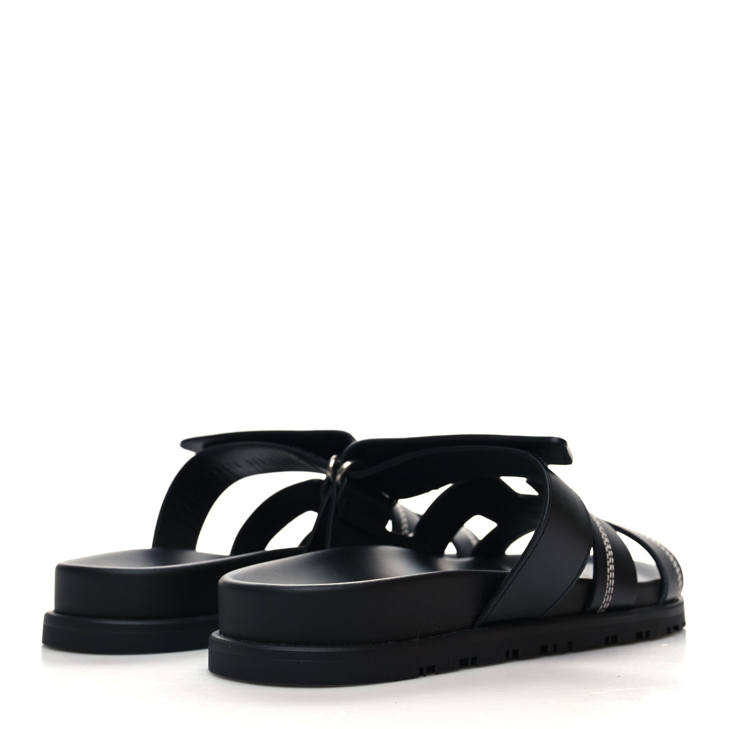 Stars Calfskin Womens Chypre Sandals 37.5 Black