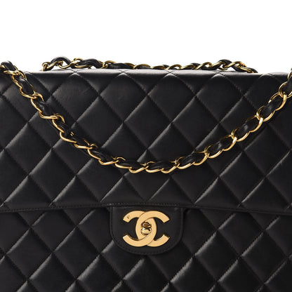 Chanel Lambskin Quilted Jumbo Single Flap Black 11 of 11