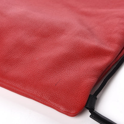 Gucci Calfskin Mens Logo Drawstring Backpack Red 13 of 13