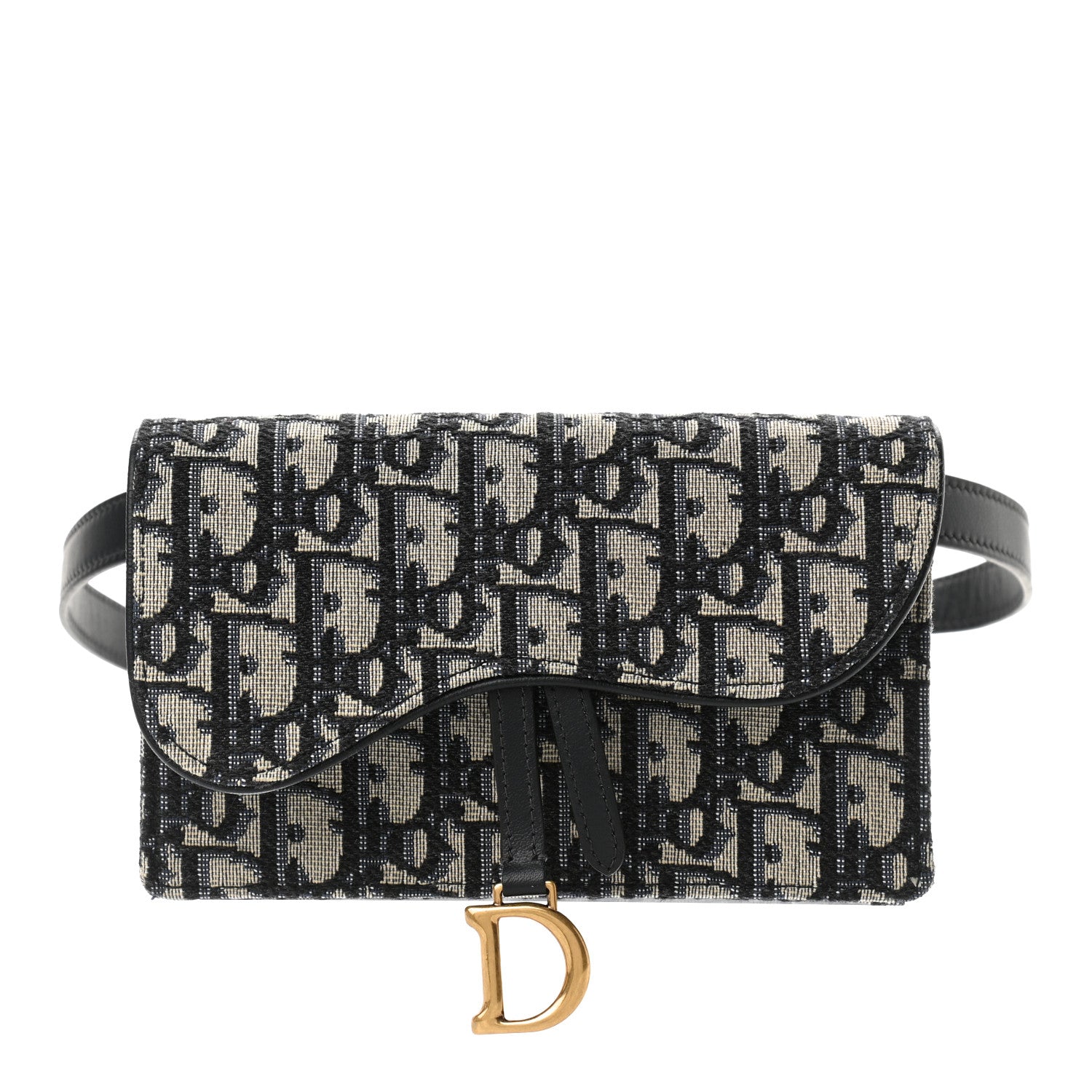 Christian Dior Oblique Saddle Belt Bag Blue 1 of 13