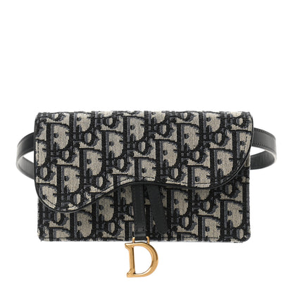 Christian Dior Oblique Saddle Belt Bag Blue 1 of 13