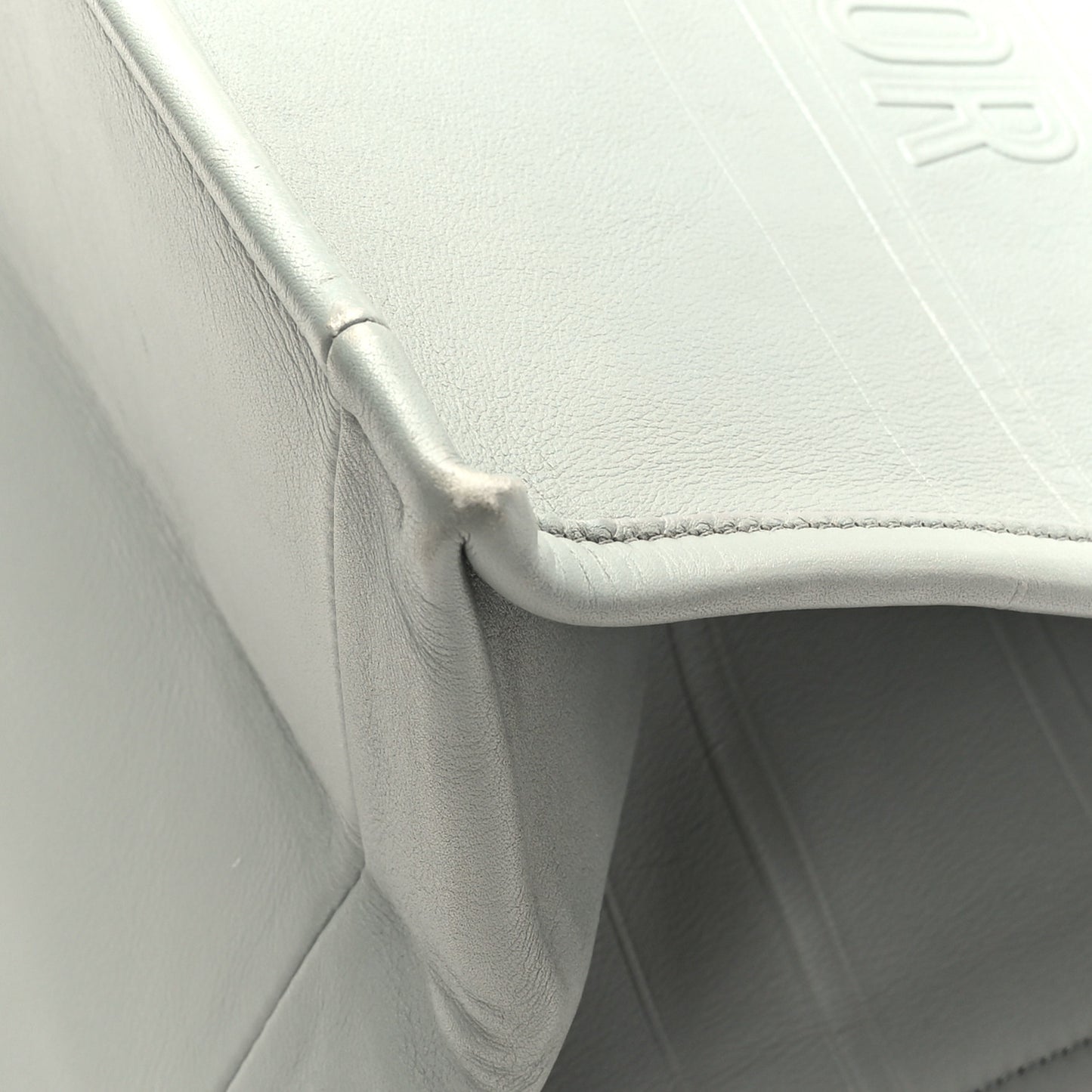 Calfskin Embossed Medium Book Tote Grey