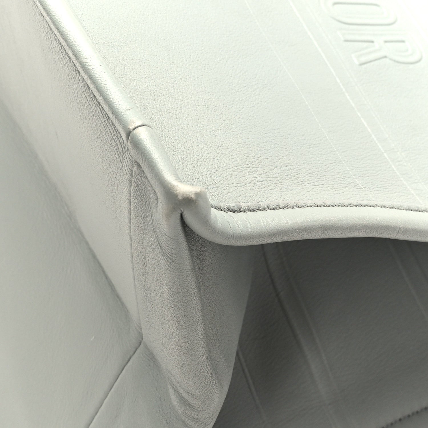 Christian Dior Calfskin Embossed Medium Book Tote Grey 9 of 11