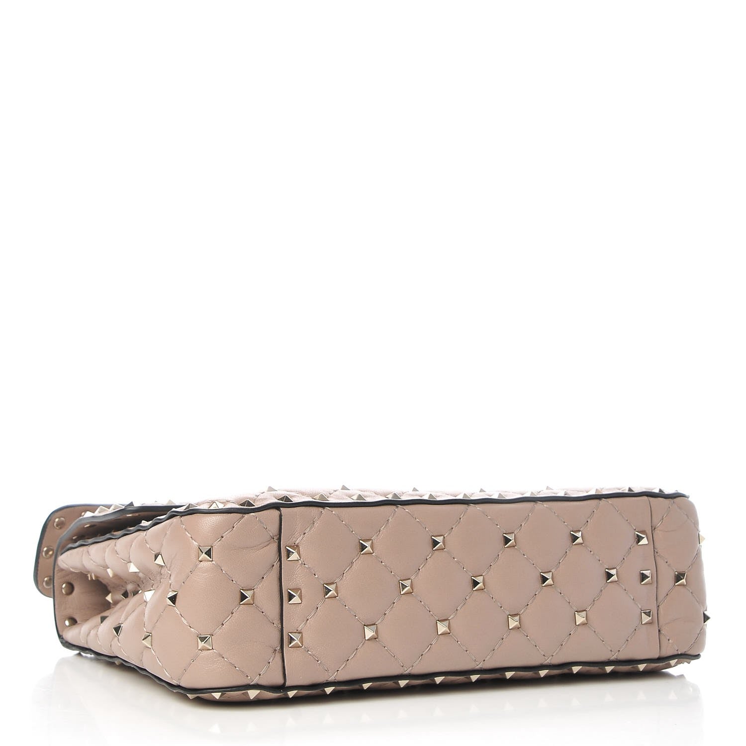 Valentino Garavani Lambskin Medium Rockstud Spike Shoulder Bag Poudre 4 of 6