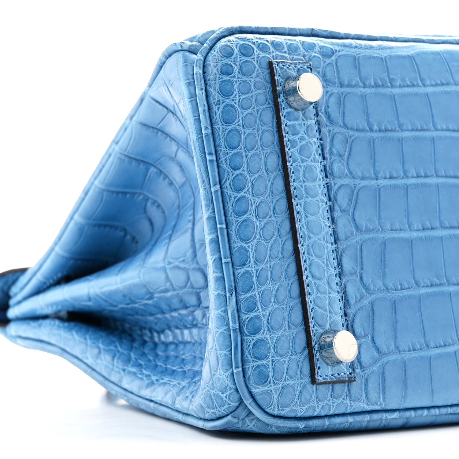 Hermes Matte Alligator Birkin 25 Mykonos 9 of 12