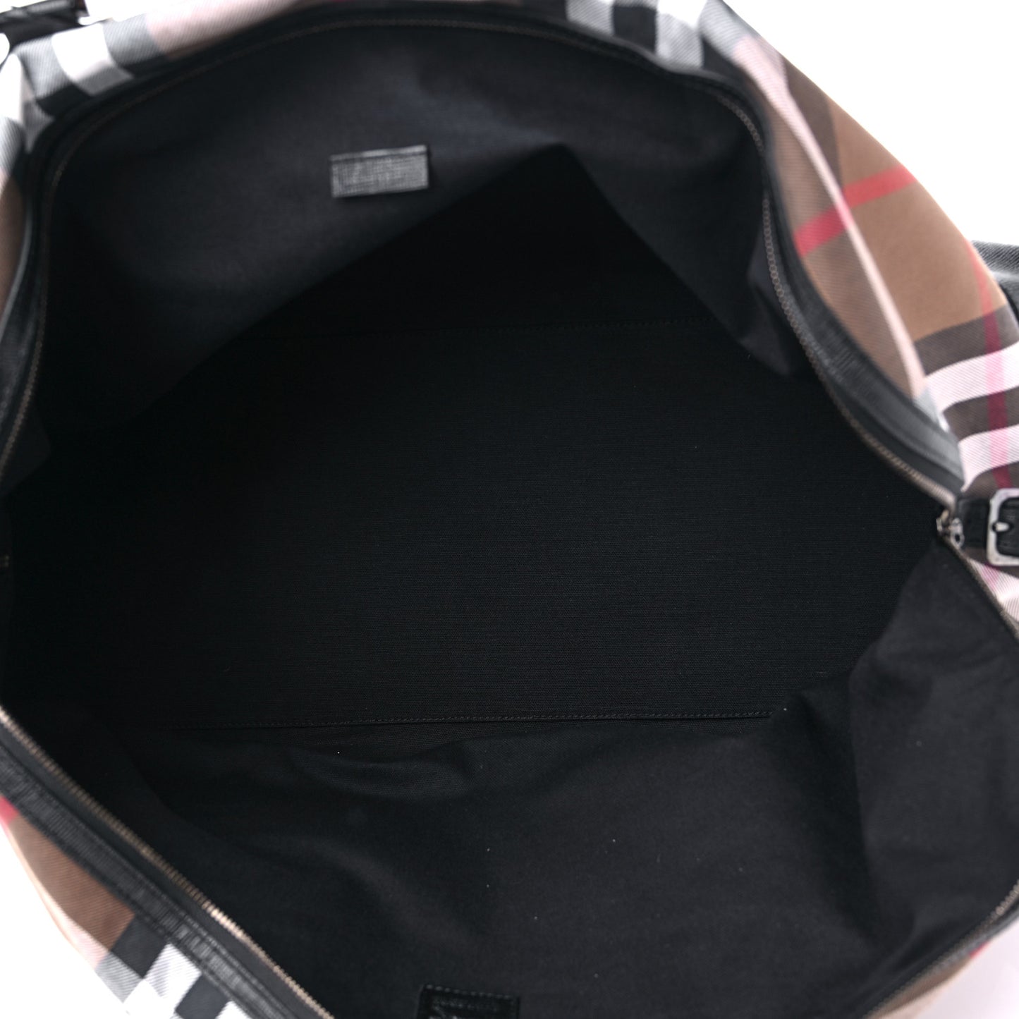 Canvas Check Duffle Bag Dark Brown