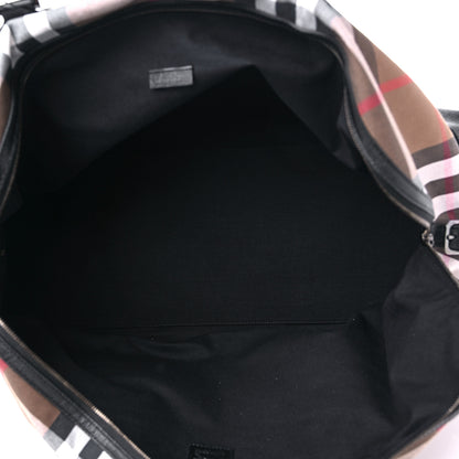 Burberry Canvas Check Duffle Bag Dark Brown 4 of 11