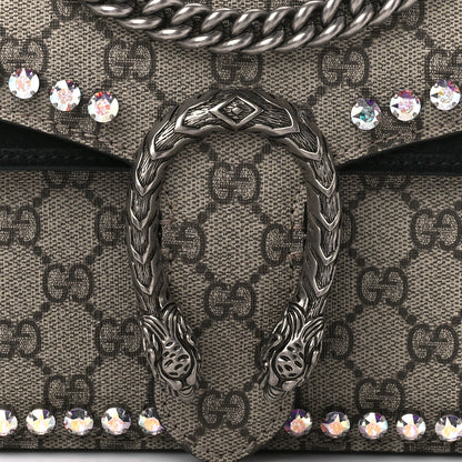 Gucci GG Supreme Monogram Crystal Small Dionysus Shoulder Bag Black 9 of 11