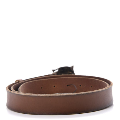 Gucci Calfskin Brass Feline Buckle Belt 105 42 Toscano 2 of 4