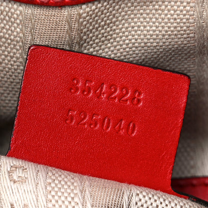 Gucci Bright Diamante GG Monogram Studded Medium Bucket Bag Red 6 of 33