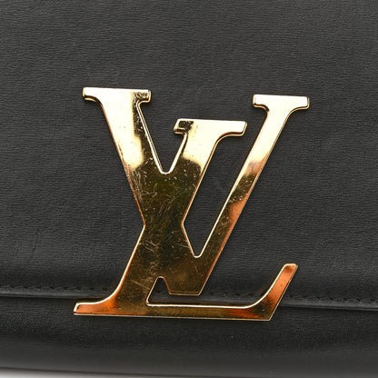 Louis Vuitton Calfskin Chain Louise MM Black 11 of 13