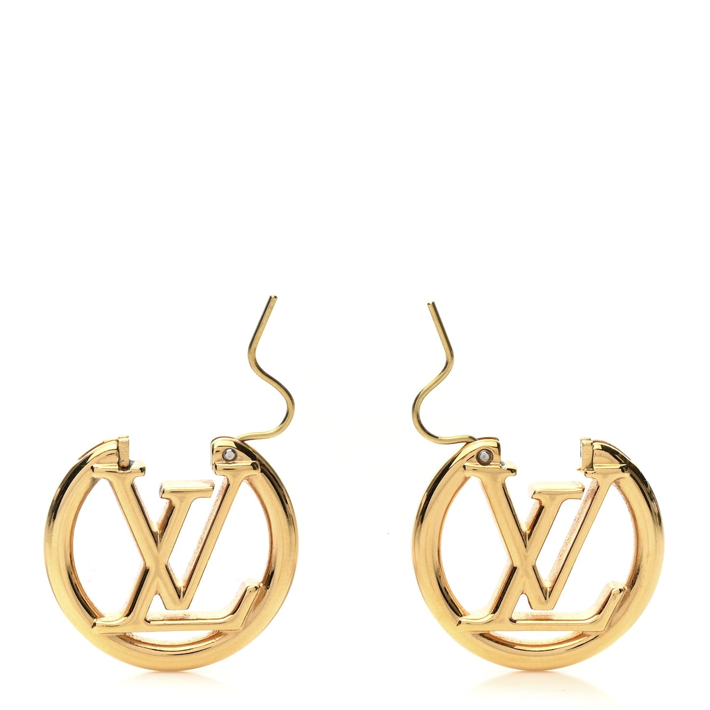 Metal Small Louise Hoop Earrings Gold