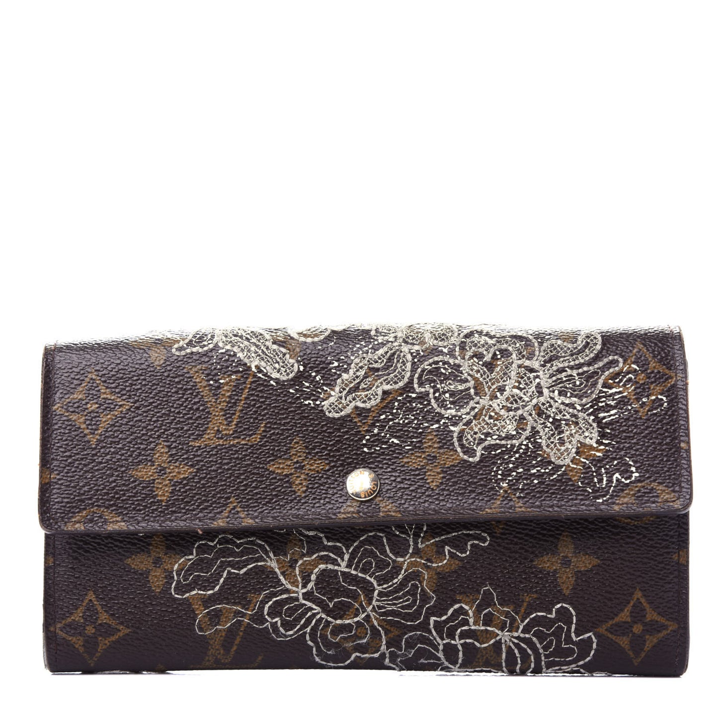 Monogram Dentelle Sarah Wallet Silver