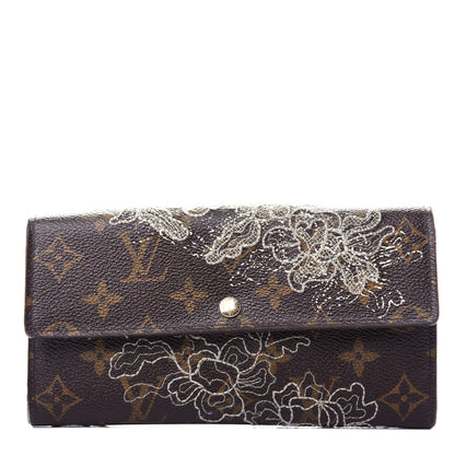 Louis Vuitton Monogram Dentelle Sarah Wallet Silver 1 of 11
