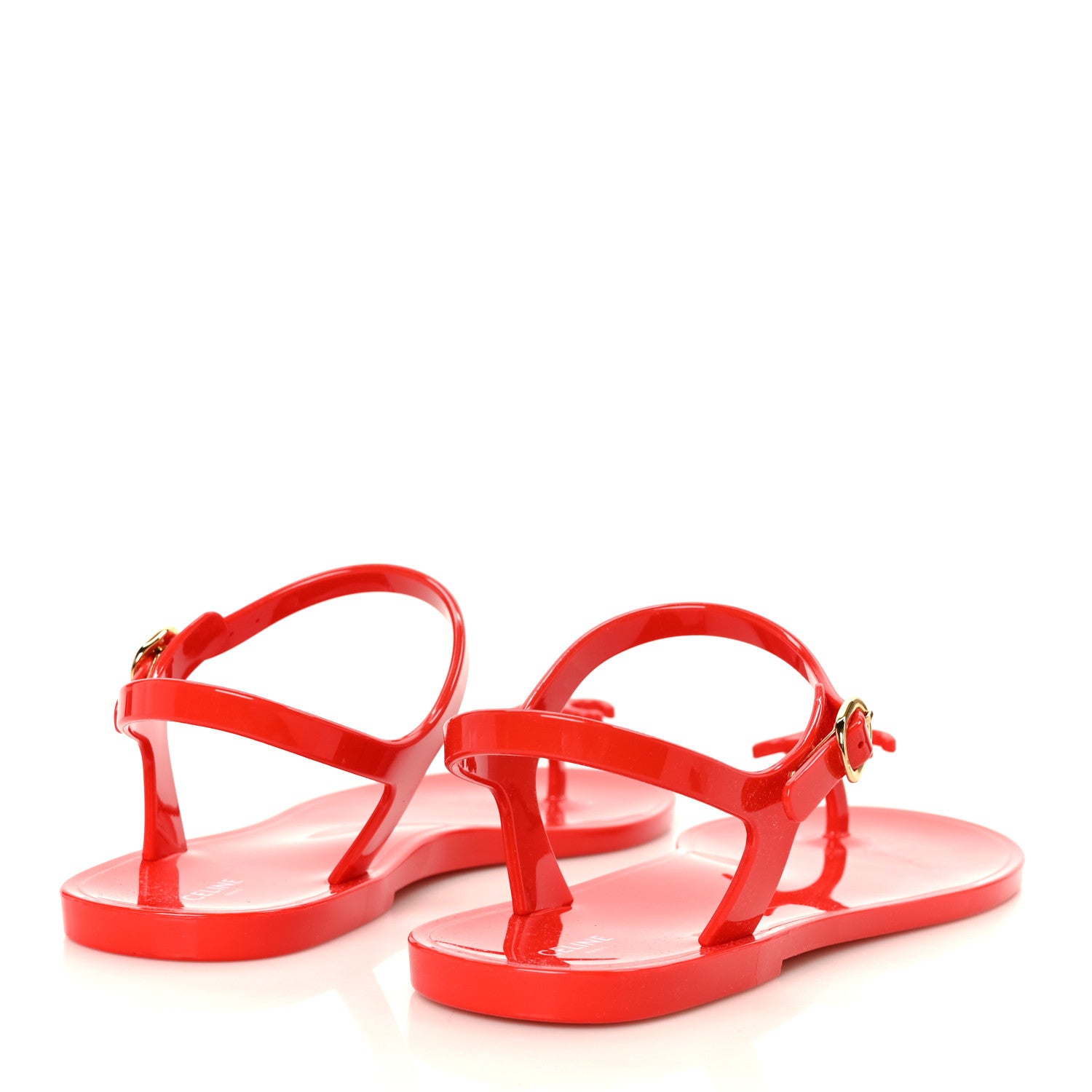 Celine PVC Jelly Bay Sandal 39 Ultra Red 5 of 9