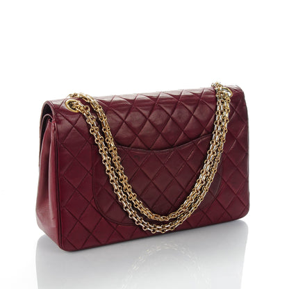 Chanel Lambskin Quilted Medium Double Flap Bijoux Chain Bordeaux 3 of 10