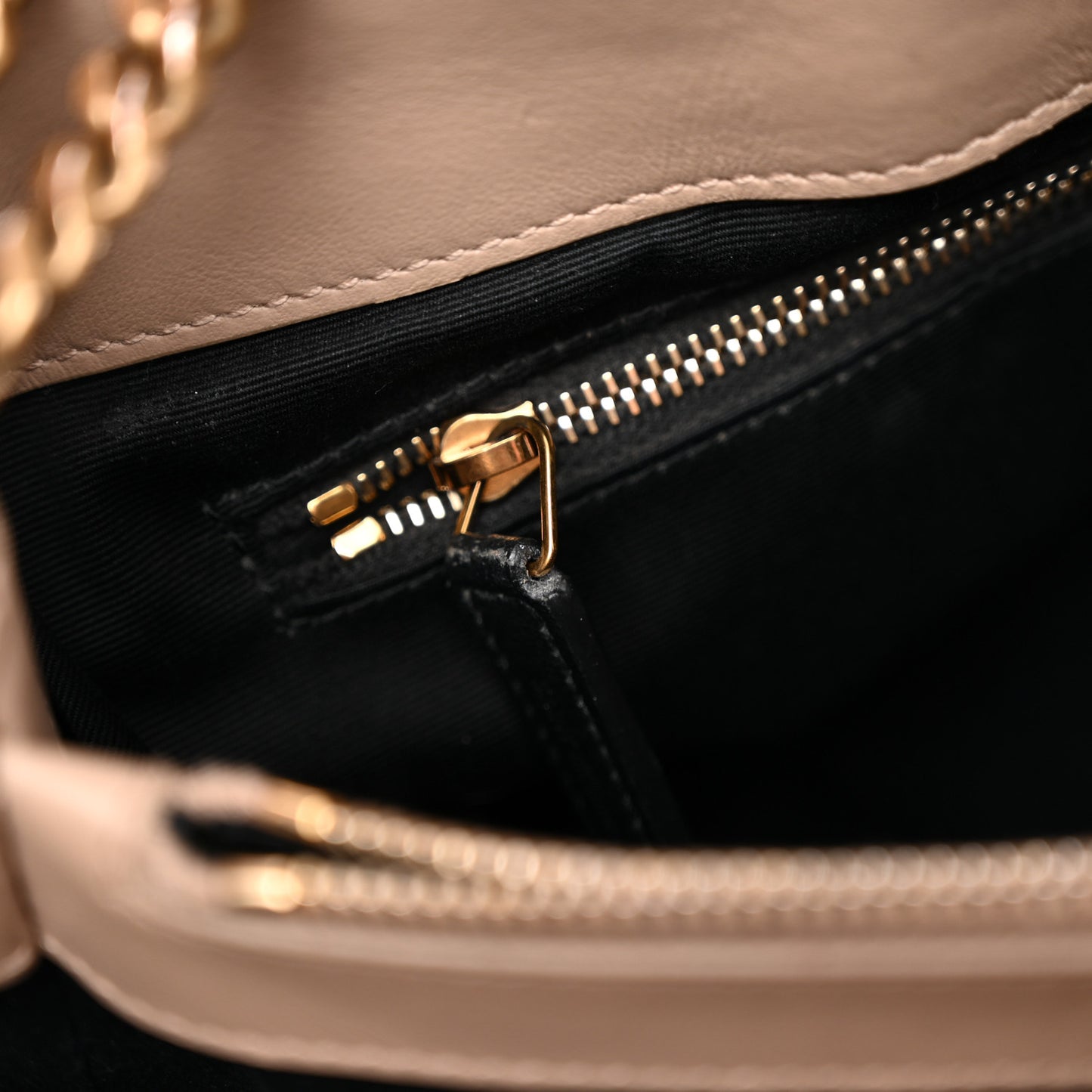 Calfskin Y Quilted Monogram Medium Loulou Chain Satchel Dark Beige