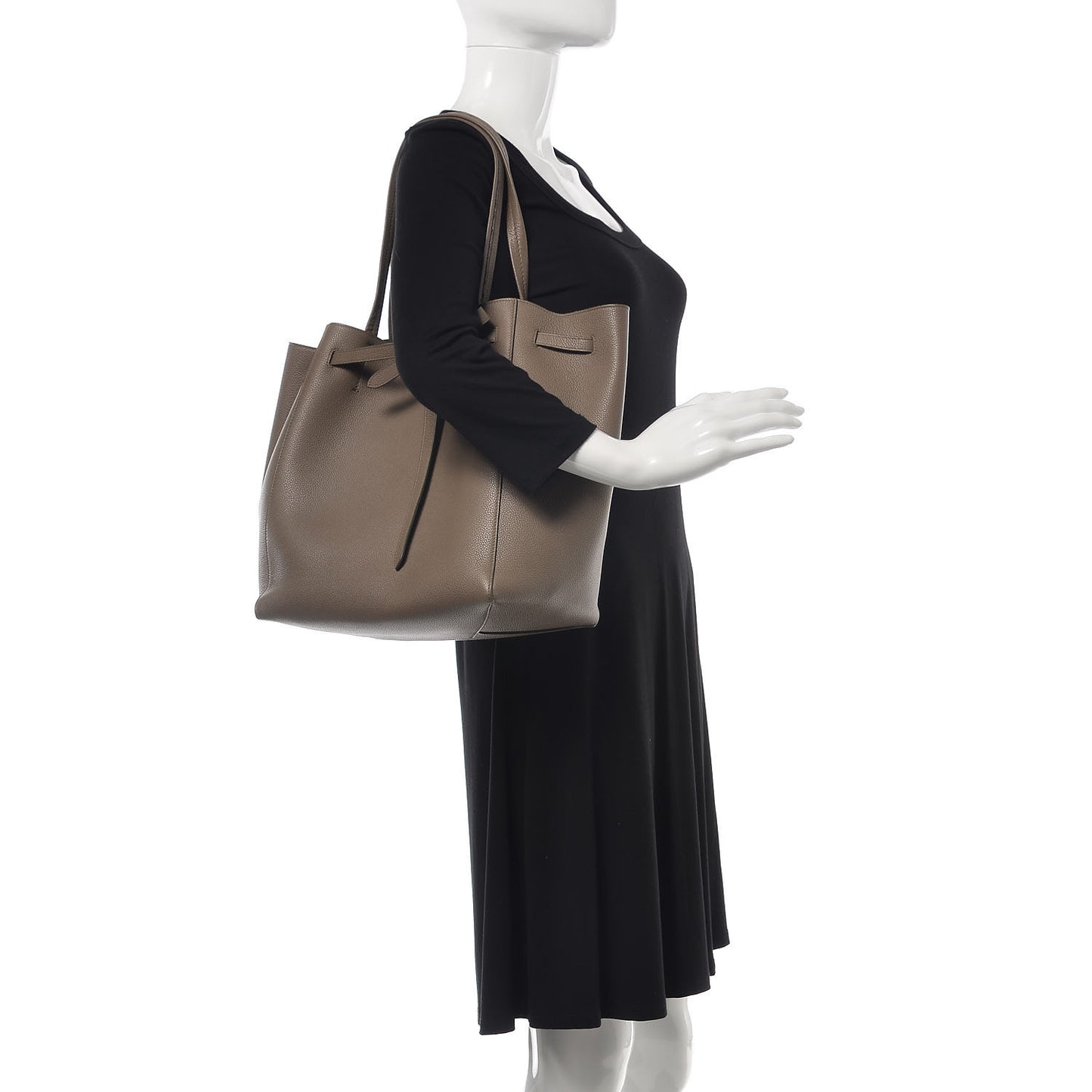 Soft Grained Calfskin Small Belt Cabas Phantom Taupe