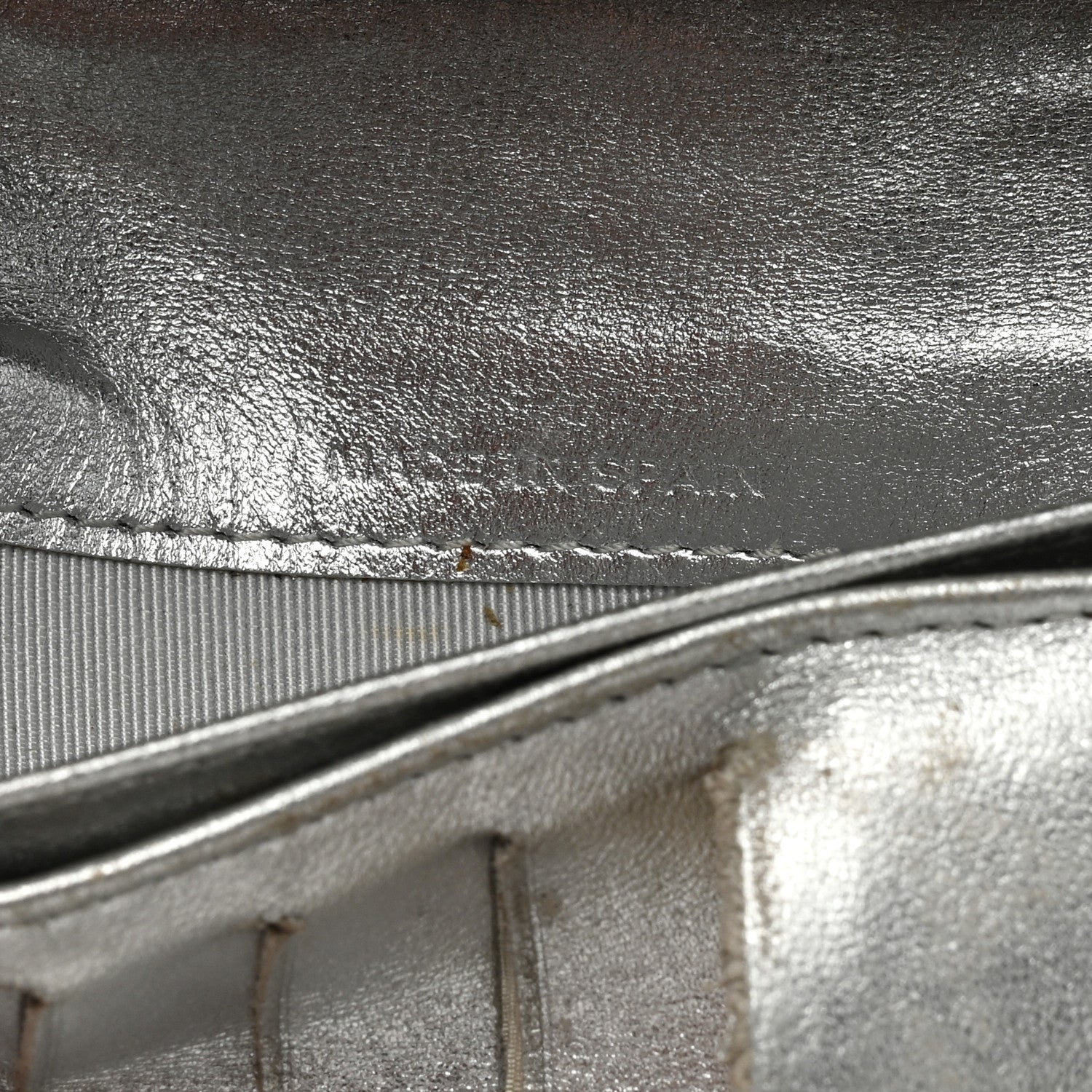 Chanel Metallic Lambskin Quilted Yen Wallet Silver 7 of 14