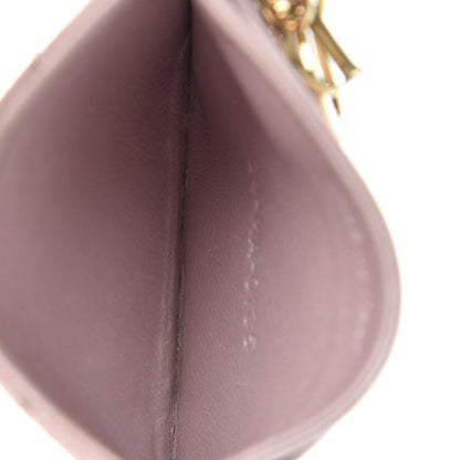 Christian Dior Metallic Lambskin Cannage Lady Dior Card Holder Pink 5 of 10