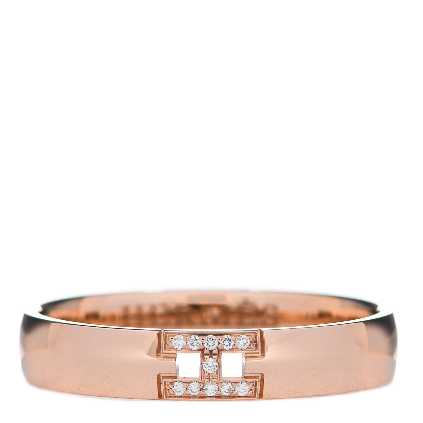 18K Rose Gold Diamond Ever Herakles Wedding Band Ring 55 7.25