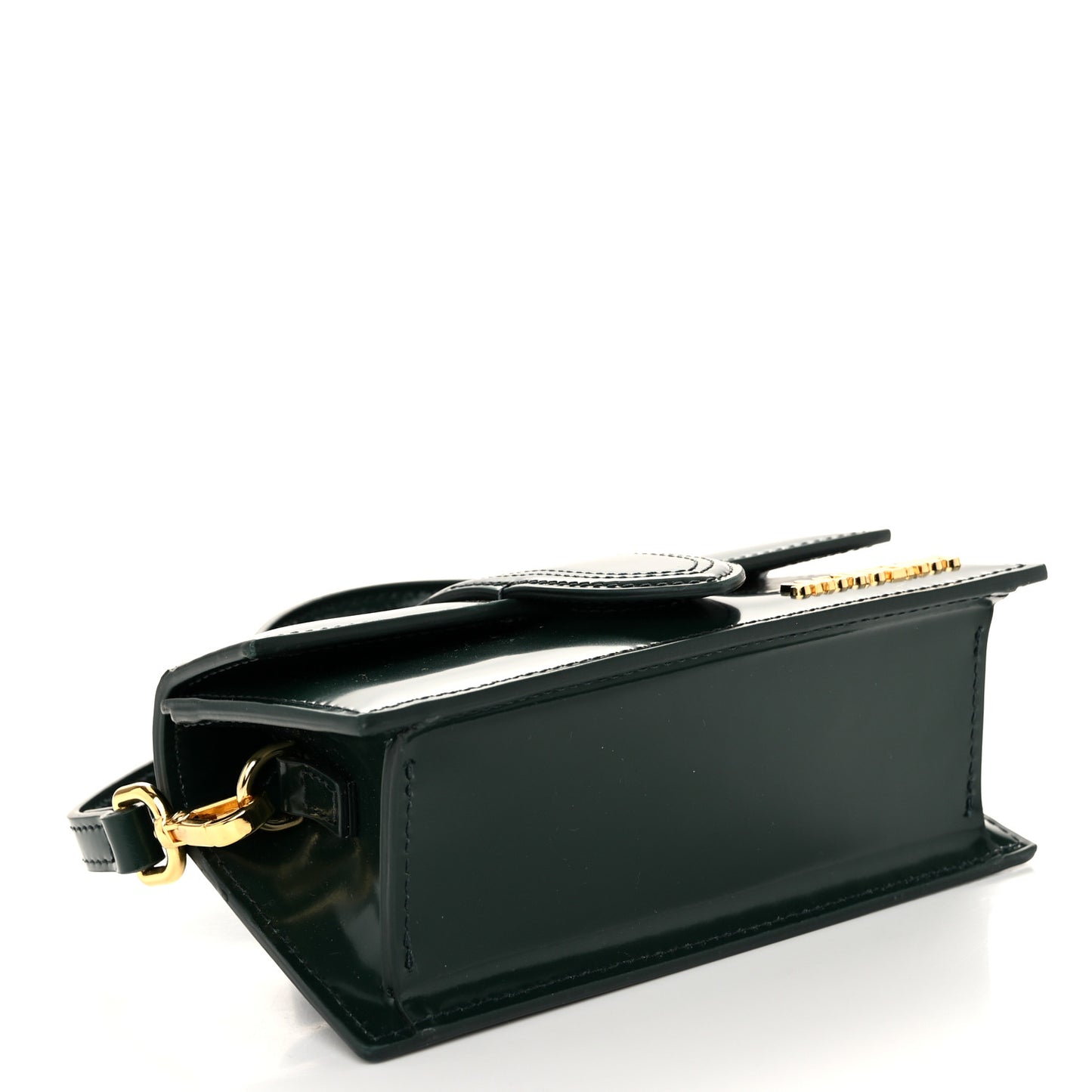 Glazed Calfskin Le Bambino Dark Green