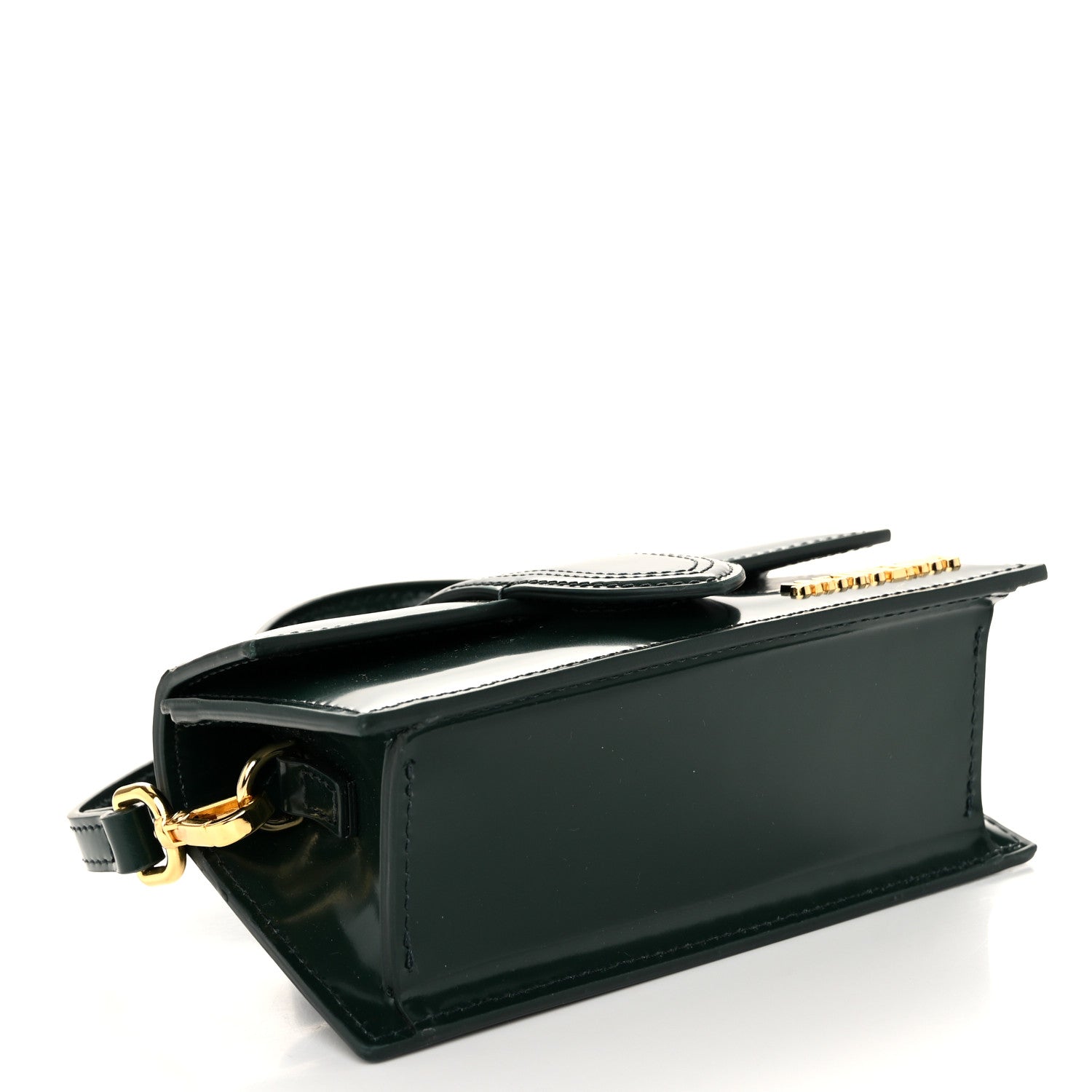 Jacquemus Glazed Calfskin Le Bambino Dark Green 4 of 10