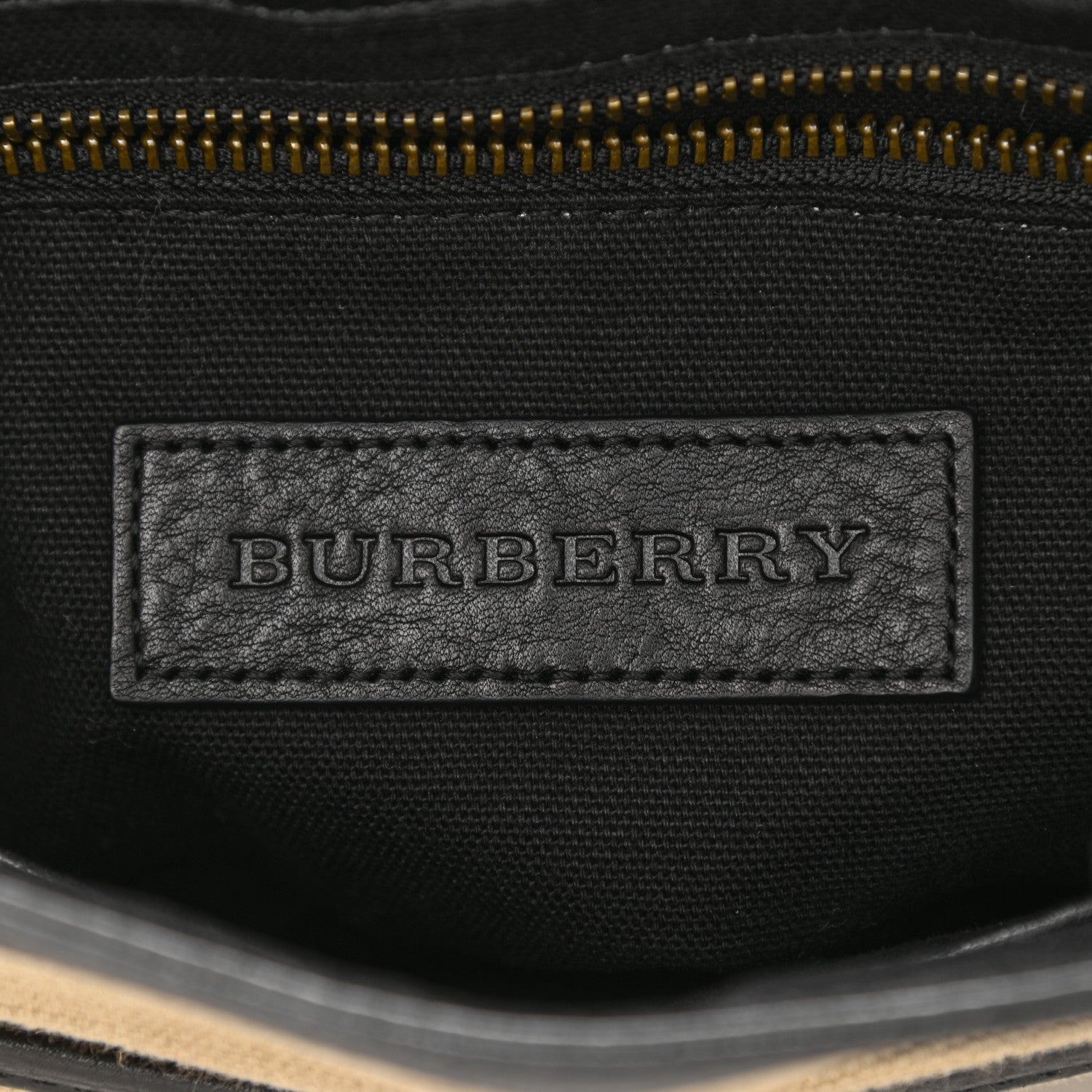 Burberry Canvas Mega Check Messenger Bag Black 6 of 9