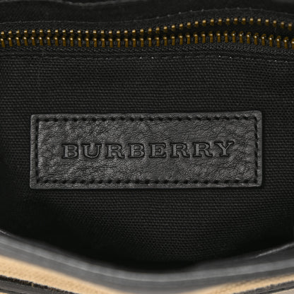 Burberry Canvas Mega Check Messenger Bag Black 6 of 9