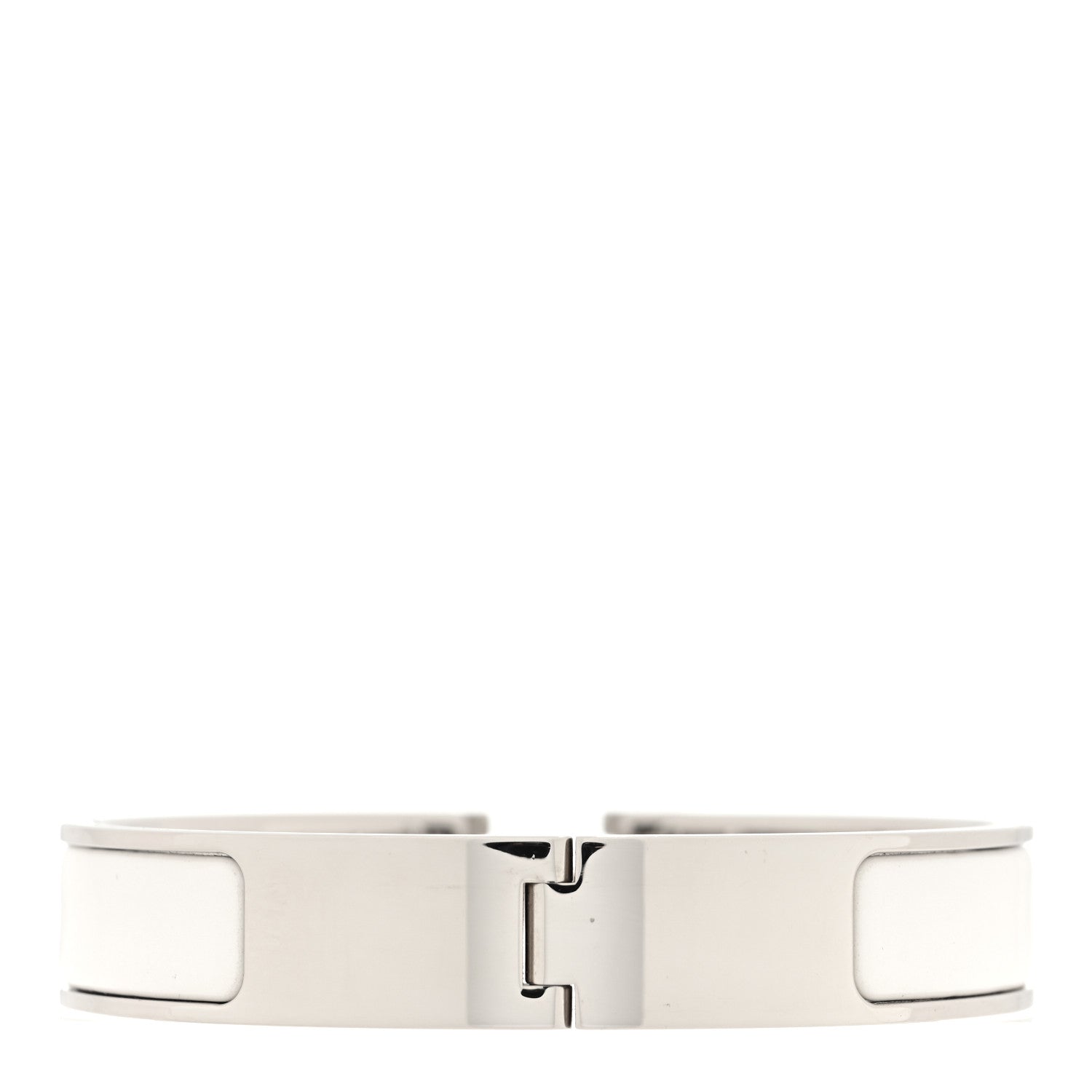 Hermes Enamel Narrow Clic Clac H Bracelet GM White 3 of 4
