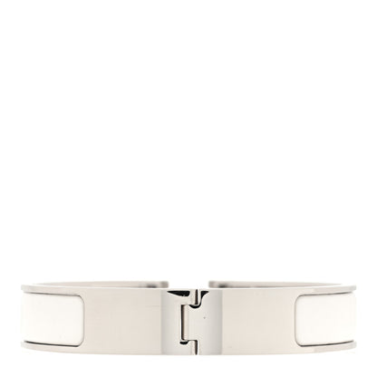 Hermes Enamel Narrow Clic Clac H Bracelet GM White 3 of 4