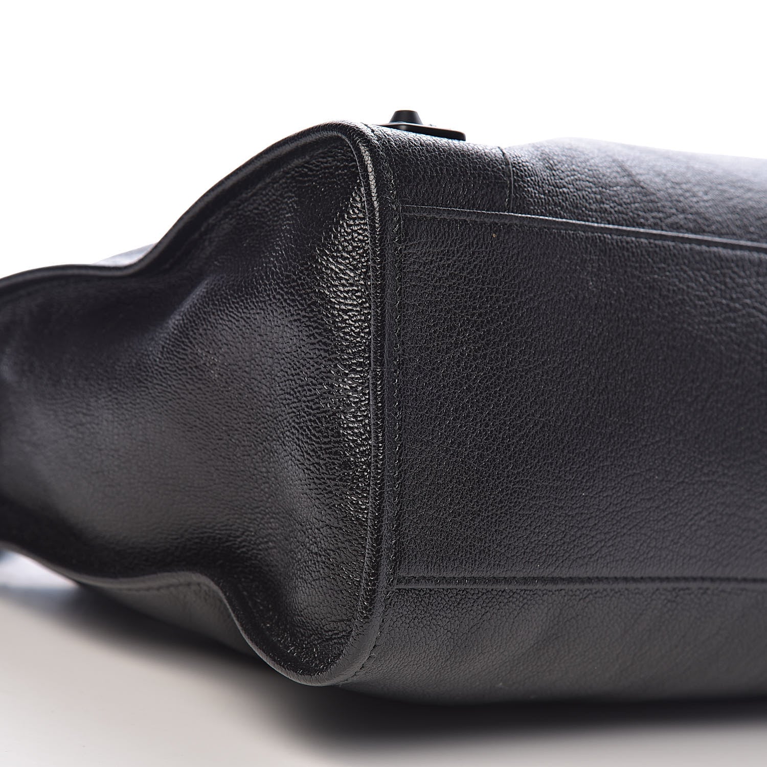 Balenciaga Shiny Grained Goatskin Black Metallic Edge City Black 7 of 9