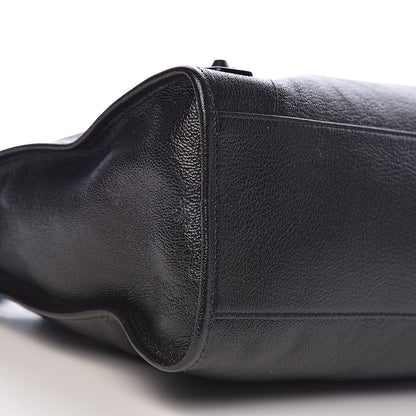 Balenciaga Shiny Grained Goatskin Black Metallic Edge City Black 7 of 9