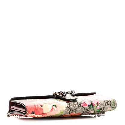 Gucci GG Supreme Monogram Blooms Dionysus Chain Clutch Wallet Beige Multicolor Dry Rose 4 of 9