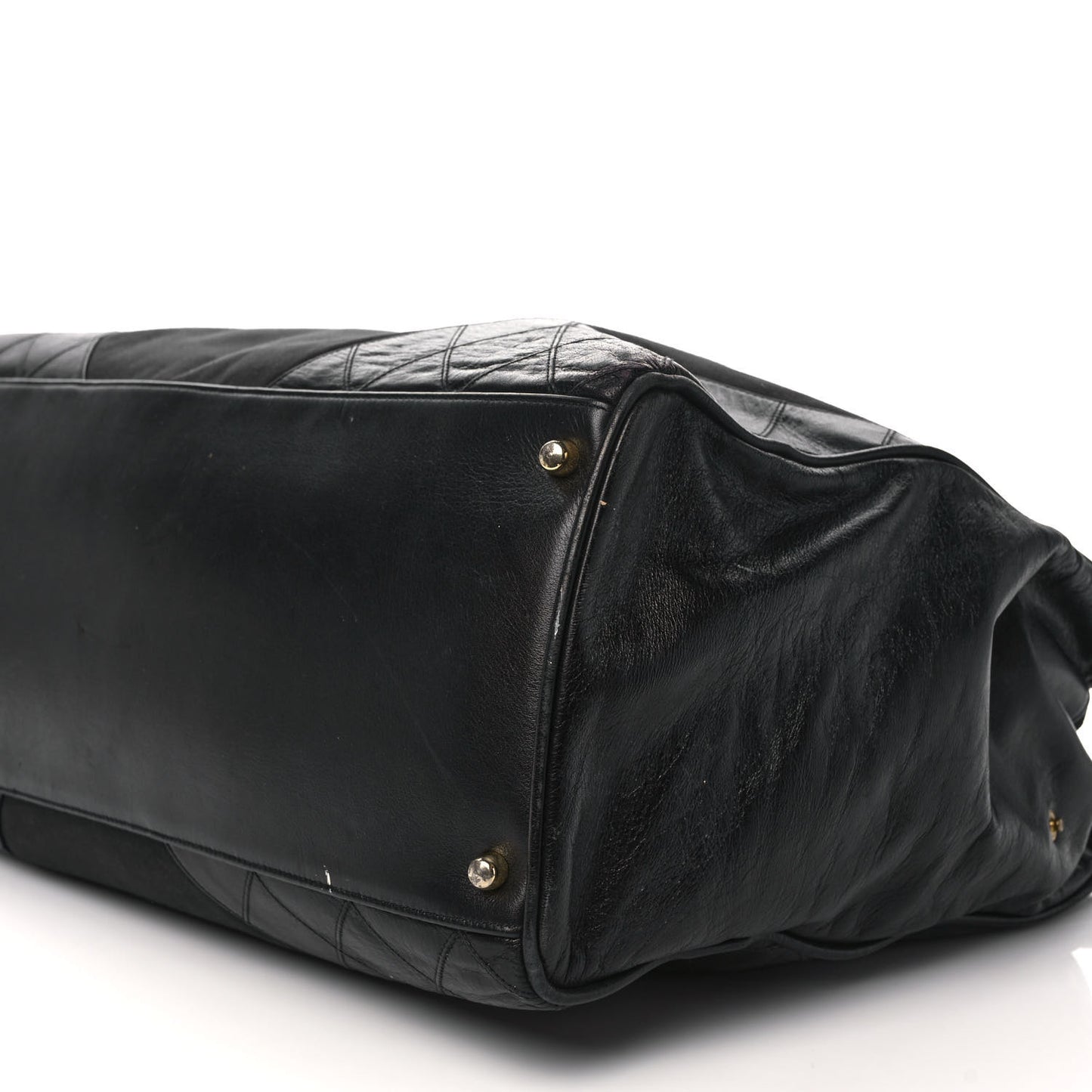 Canvas Calfskin XL Weekender Bag Black