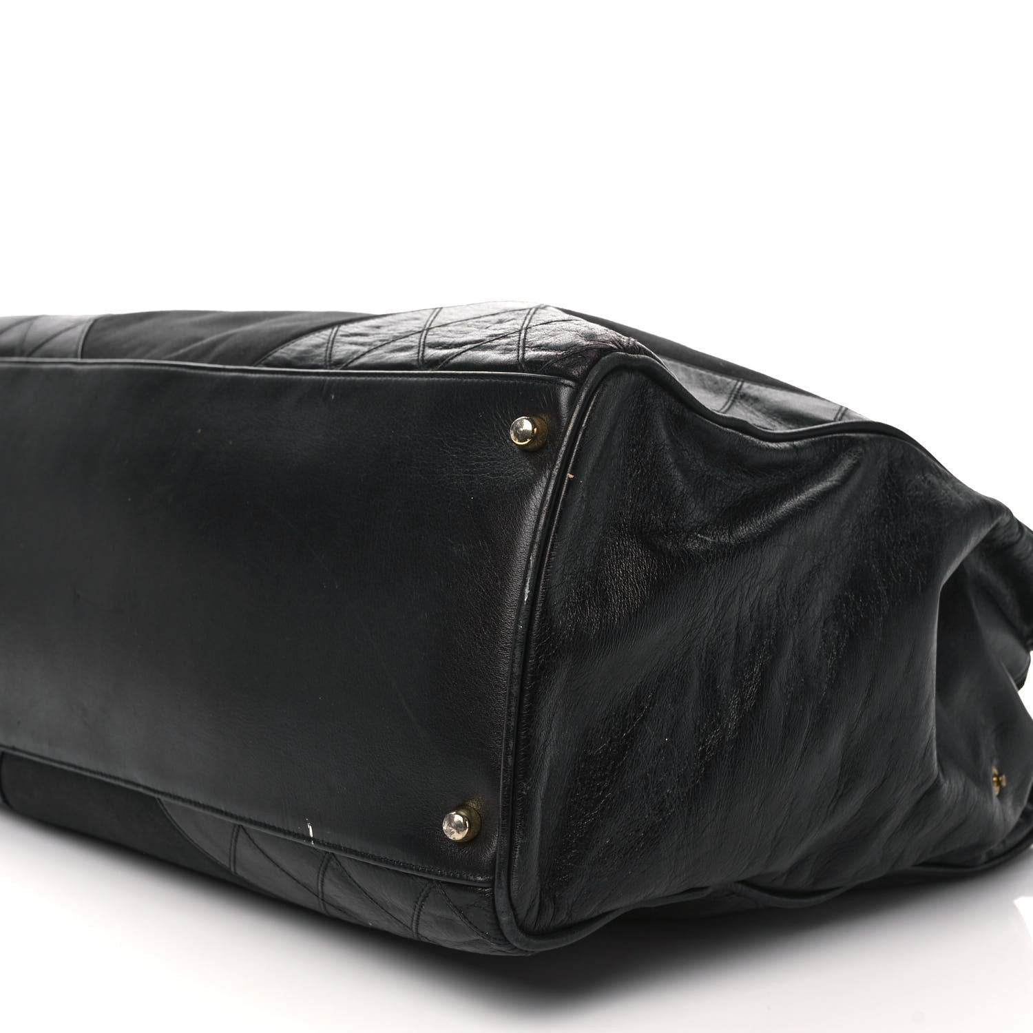 Chanel Canvas Calfskin XL Weekender Bag Black 9 of 13