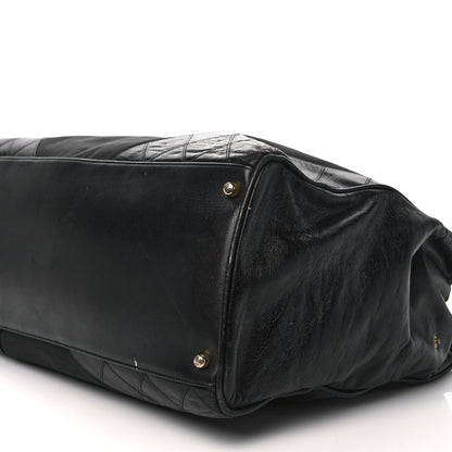 Chanel Canvas Calfskin XL Weekender Bag Black 9 of 13
