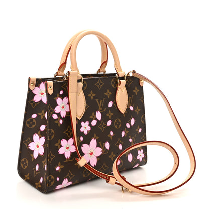 Louis Vuitton LV X TM Monogram Cherry Blossom Onthego PM Sakura Brown 3 of 10
