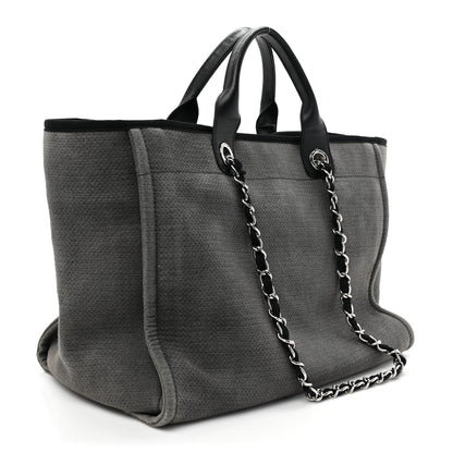 Chanel Canvas Large Deauville Tote Grey 3 of 11