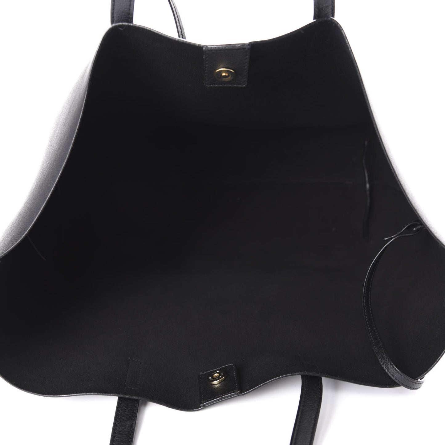 Calfskin Large Shopping Tote Black