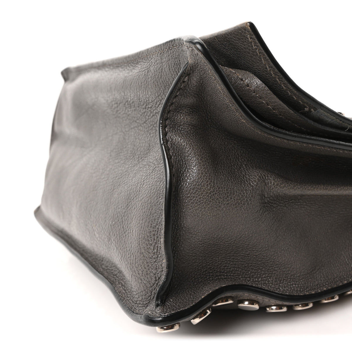 Prada Glace Calf Studded Etiquette Flap Marmo Astrale 10 of 10