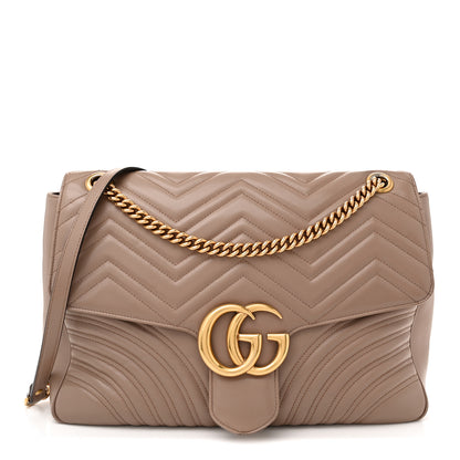 Gucci Calfskin Matelasse Large GG Marmont Shoulder Bag Porcelain Rose 1 of 15