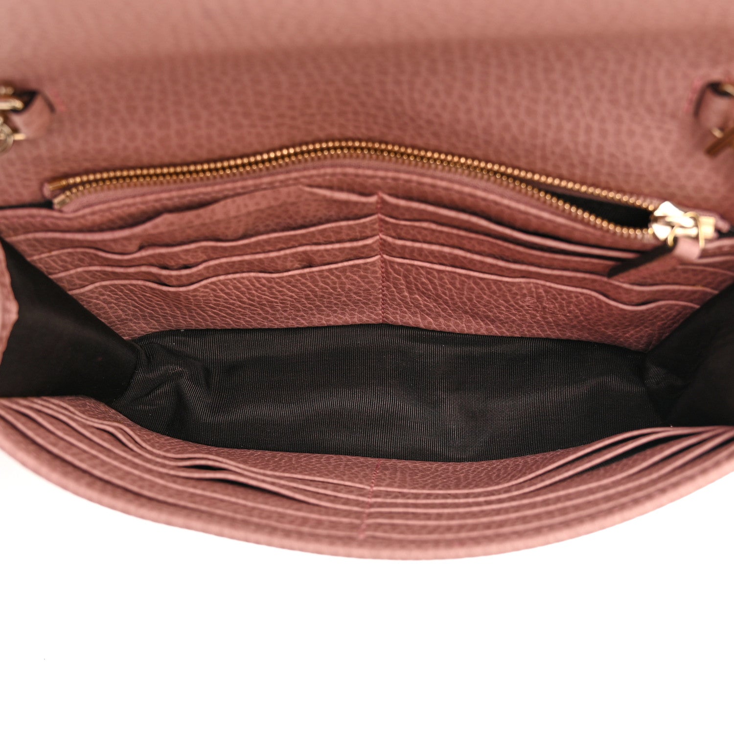 Gucci Dollar Calfskin Interlocking G Chain Wallet Soft Pink 5 of 17