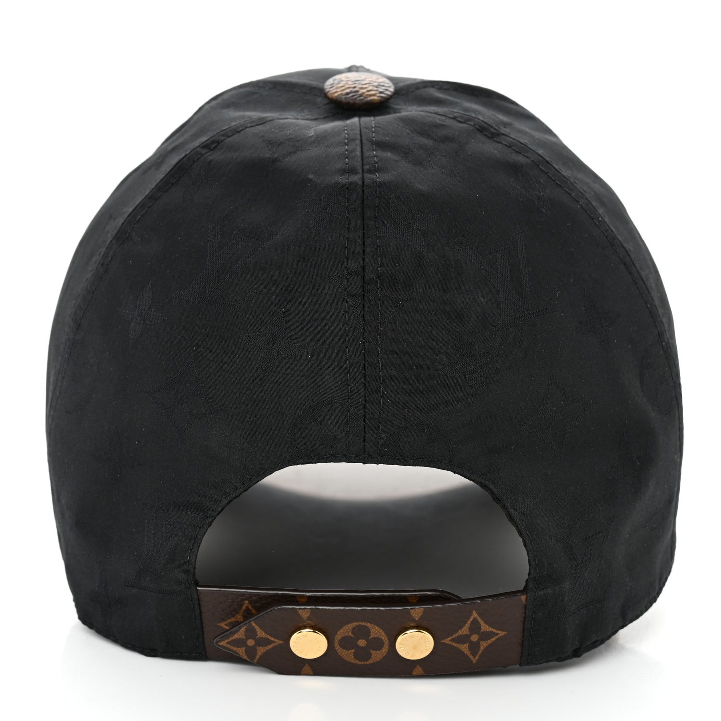 Polyester Silk Monogram LV Get Ready Cap M Black
