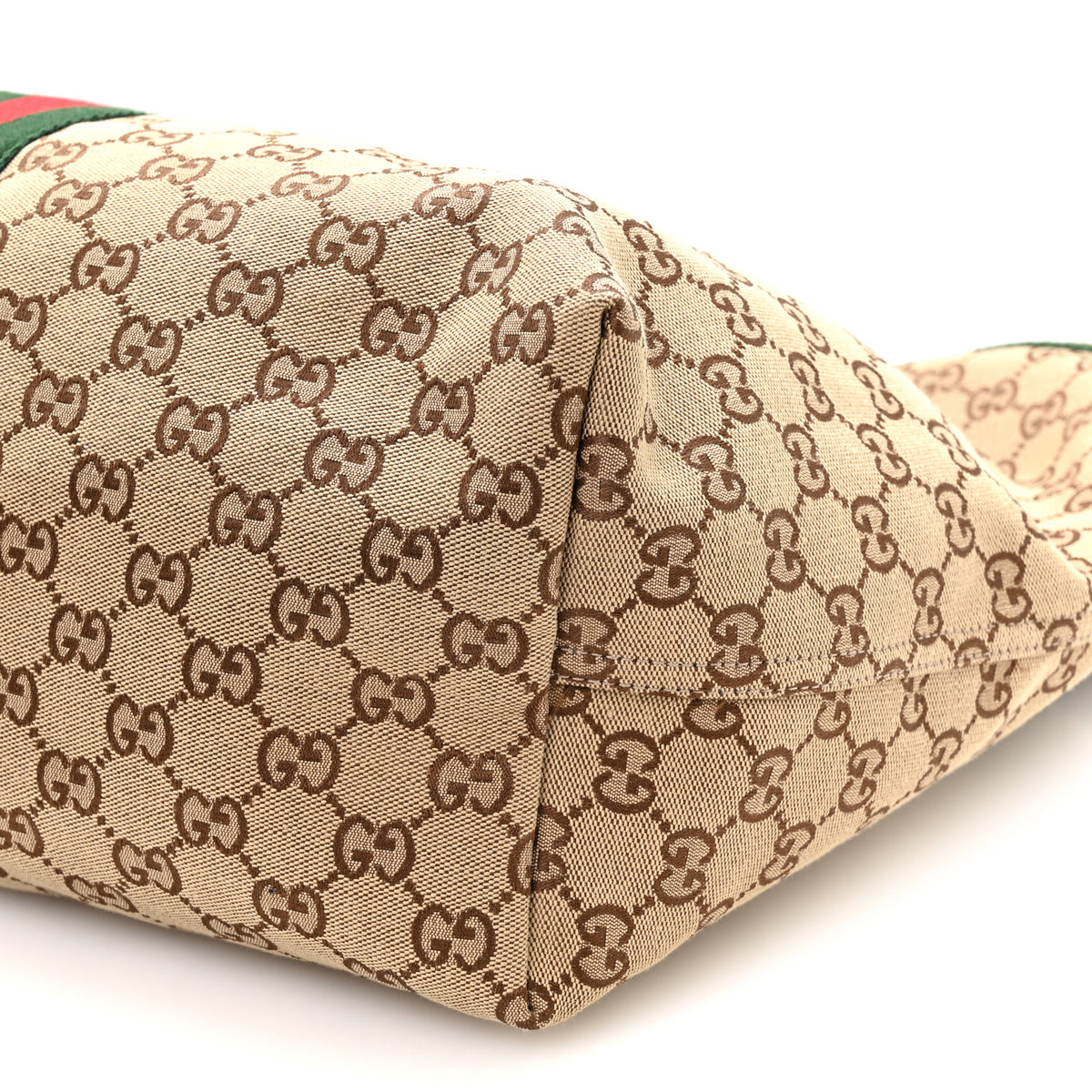 Gucci GG Monogram Web Large Giglio Tote Beige Brown 10 of 10