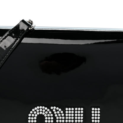 Miu Miu Vernice Crystal Wallet On Chain Black 8 of 13