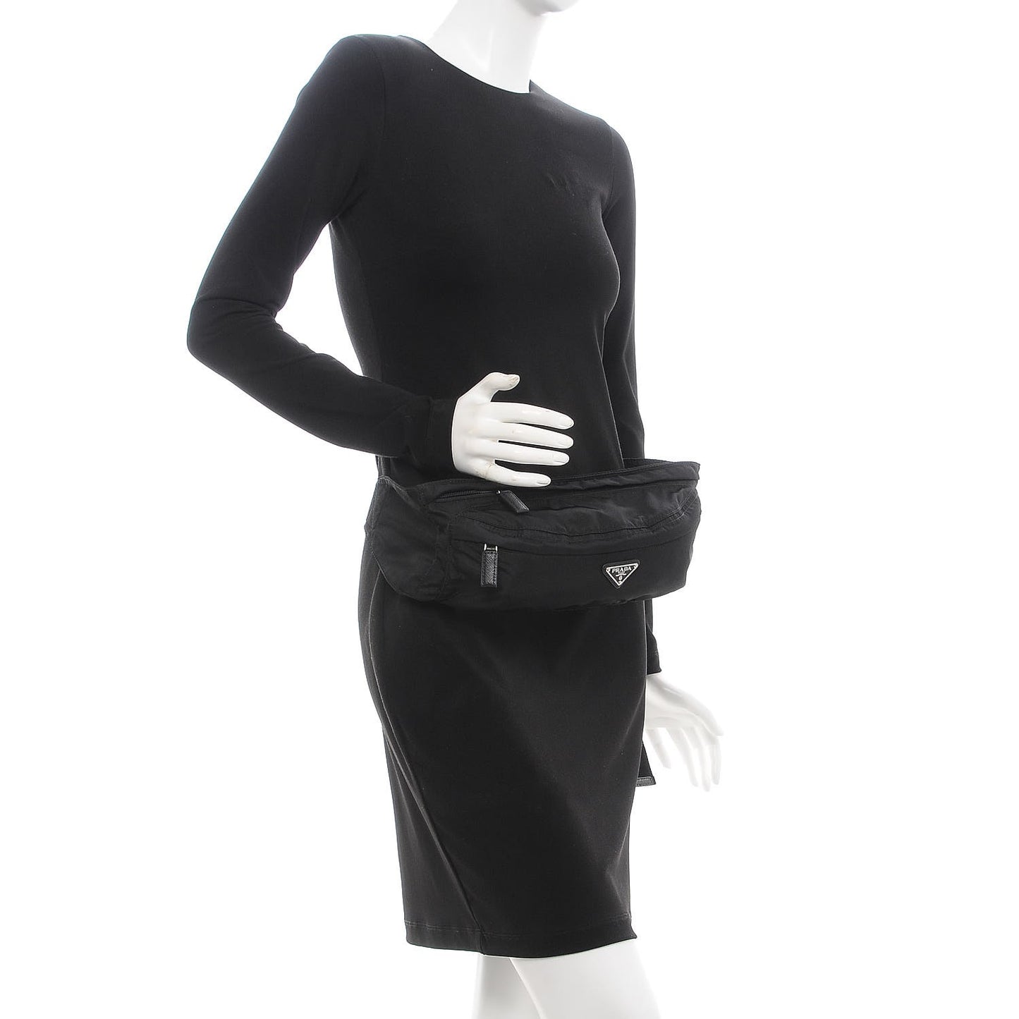 Tessuto Nylon Montagna Belt Bag Black