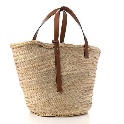 Loewe Raffia Large Basket Tote Bag Natural Tan 3 of 9