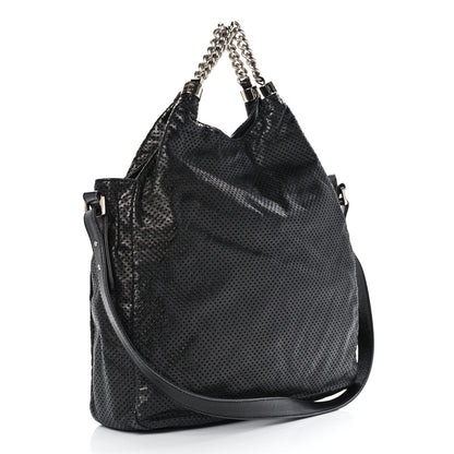 Chanel Glazed Calfskin Perforated Medium Rodeo Drive Tote Black 3 of 14